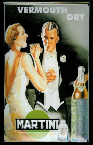 メタルサイン　【MARTINI(マルティーニ) VERMOUTH DRY】