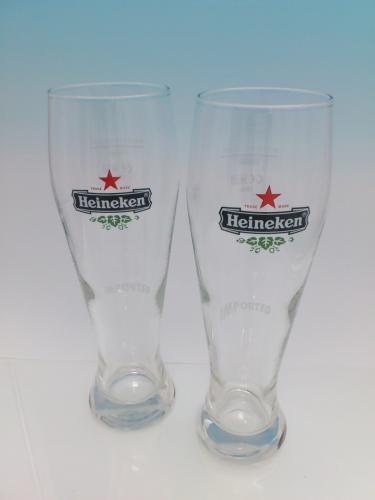 【Heineken(ハイネケン)】ハーフパイント1/2ptサイズ　ペアグラス